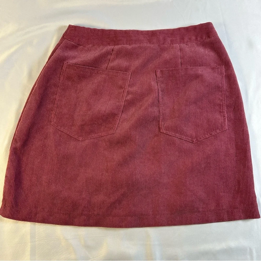 IN‎ San Francisco Women’s Corduroy Button-Front Skirt, Pink Size 1